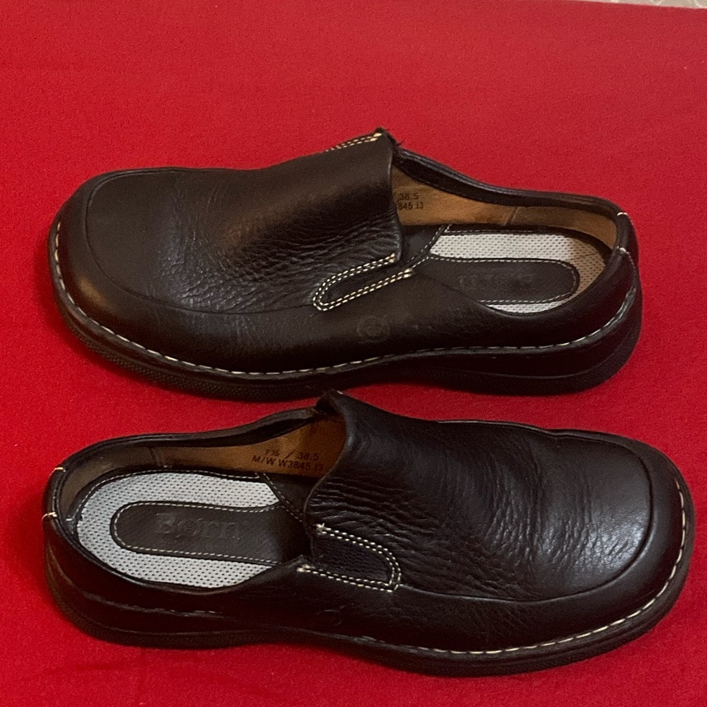 Born Women Dark Brown Leather Loafers Size 7.5 - Picture 3 of 13